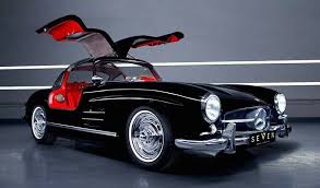 1955 Mercedes 300 Sl Gullwing Voiture Vintage Voitures Classiques Illustration De Voiture