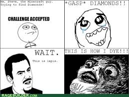Can i borrow a pick … can hold lava … can make waterfall … can't cook an egg … makes black man. Memebase Diamonds All Your Memes In Our Base Funny Memes Cheezburger