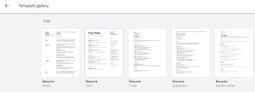 google docs resume templates [download