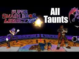 Super smash bros legacy is a modded version of brawl that continues on from the last build made by the project m team. Super Smash Bros Legacy Xp 2 0 All Taunts