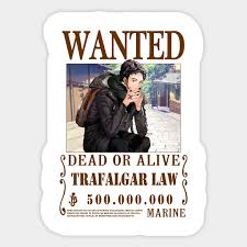 We did not find results for: Trafalgar Law One Piece Wanted Trafalgar Law Sticker Teepublic