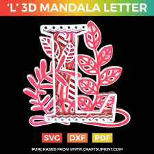 Free Free 237 3D Mandala Letters Cricut SVG PNG EPS DXF File