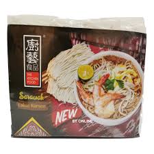 It has a spicy soup stock the colour of a flaming sunset. Exp Nov 2021 Dhl Jt Poslaju The Kitchen Food Sarawak Laksa Ramen Pack Instant Noodle 4 Pack Kampua Noodle Shopee Malaysia