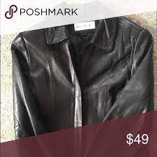 Jones New York Womens Black Leather Jacket Womens Black Leather Jacket Leather Jacket Black Leather Jacket