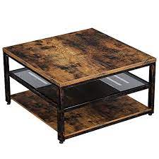 Find furniture & decor you love at hayneedle, where you can buy online while you explore our room designs and curated looks for tips, ideas & inspiration to help you along the way. Buy Rolanstar Coffee Table With Storage Shelf 31 5 Square Wood Coffee Table 3 Tier Rustic Coffee Table With Storage Metal Shelves For Living Room Rustic Brown Online In Vietnam B08cxnlss8