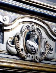 Chiesa Di Santa Chiara Busto Della Santa In Cornice Barocca A Palermo Statue Chiesa Cornici