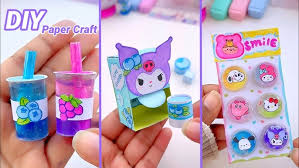 ‪DIY Miniature Crafts Idea / Easy Craft Ideas / school hacks / mini craft /  how to make / paper craft - YouTube‬‏