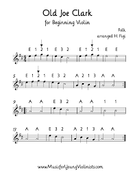 Fiddle Music Old Joe Clark For Beginning Violin Happy Music Making Www Musicforyoungvio Violin Beginner Music Violin Sheet Music Beginner Violin Sheet Music