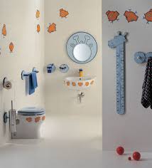 Little duckies theme (think lots of tasteful ducks all in a row!) Kids Bathroom Decorating Ideas