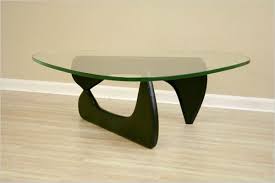Utopia 11.81 high triangle coffee table with splayed legs in off white and maple cream Triangle Wood Base Coffee Table