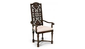 Canton ladder back arm chair. Dining Table Furniture High Carved Oak Arm Chair
