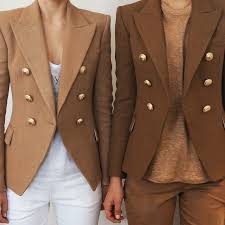 Black Blazer With Gold Buttons Womens Parlour X On Instagram Love These Two New Colours In Our Favourite Bamain Blazer Seen In The Jacket Outfit Women Blazer Outfits For Women Brown Blazer Women
