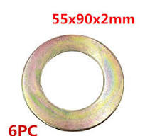 JCB EXCAVATOR BUCKET PIN SHIMS SPACER WASHER 90MM X55MM X 2 MM SET OF 6PC