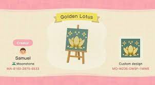 Acnh Golden Lotus Design Animal Crossing Animal Crossing Town Tune Animal Crossing 3ds