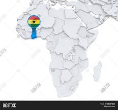 Click on above map to view higher resolution image. Ghana On Map Africa Image Photo Free Trial Bigstock