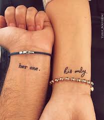 What to think about when coming up with a couple's nickname their name: Matching Couple Tattoos Design Ideas For True Lover Picsmine