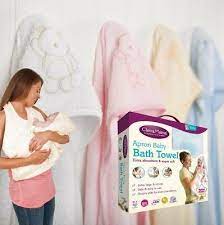Hooded baby bath towels : Clevamama Splash Wrap Baby Bath Towel Blue Twin Pack