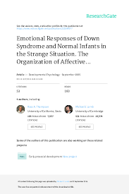 pdf emotional responses of down syndrome and normal infants