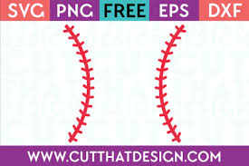 Free Svg Files Baseball Stitches Design Cut That Design