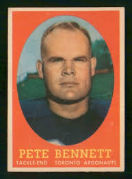 PETE BENNETT 1958 TOPPS CFL 58 NO 69 VGEX+/EX 20973