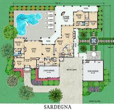 Sardegna House Plan Dream House Plans Monster House Plans Courtyard House Plans