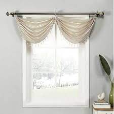 Charlton Home Campbelltown 50 Window Valance Reviews Wayfair Curtains Cottage Curtains Bathroom Window Decor