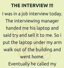 Extremely funny jokes for adults. The Interview Funny Story Short Jokes Funny Funny Nurse Quotes Quick Jokes