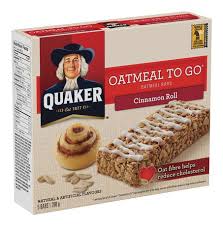 Quaker fruit `n oat bars. Quaker Oatmeal To Go Cinnamon Roll Oatmeal Bars Walmart Canada