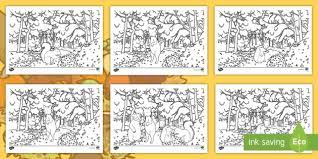 Printable coloring woodland animal pages free for kids halloween approachingtheelephant. Woodland Animal Colouring Pages Teacher Made