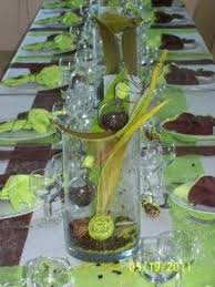 Anniversaire Marron Vert Anis Ecru Et Blanc Aurelie Decoration De A A Z Deco Table Communion Deco Fete Anniversaire Deco Mariage