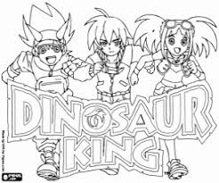 Here is a king kong coloring sheet of the dinosaurs trying to attack the helpless anna. Logo Dinosaur King And Protagonists Coloring Page Printable Game