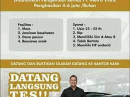Pt rasa muda makmur (baso aci akang) bergerak di bidang makanan dan minuman dicari untuk supir pribadi. Lowongan Pengemudi Pasti Terjual