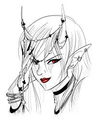 Demon Girl Drawing Google Search Demon Drawings Girl Drawing Android Wallpaper Vintage