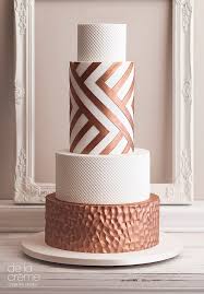 Perfect, since pennies are copper colored. Shimmer Chic 19 Copper And Rose Gold Wedding Cakes Onefabday Com