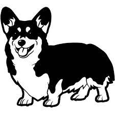 Cartoon mouth cartoon clipart of a black and white dog sitting with the newspaper in cartoon clip art black and white dog cartoon styles. Image Result For Corgi Dog Face Black And White Dog Drawing Dog Coloring Page Animal Stencil
