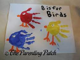 We have a variety of letter b worksheets as part of our collection. B Is For Birds Handprint Craft Handprint Crafts Letter B Crafts Letter A Crafts