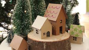 Tutorial Casas Navidenas Decoradas Con Papel Adhesivo Doble Contacto Youtube
