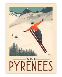 Affiche 50x70 Marcel Pyrennees Tremplin A Ski Taille 30 X 40 Cm En 2020 Affiche La Rochelle Poster 50x70