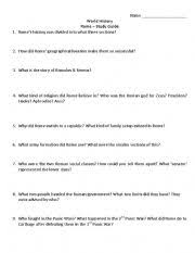 From whom did they get their fighting style? English Worksheets Roman Republic Empire Study Guide