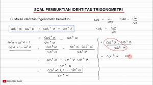 Contoh soal pembuktian identitas trigonometri. Soal Pembuktian Identitas Trigonometri Fazanugas Youtube