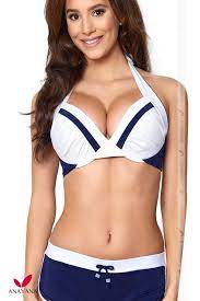 Costume Da Bagno Bikini Due Pezzi Caya Blu E Bianco Bikini Due Pezzi Costumi Da Bagno Costume Da Bagno Bikini