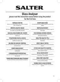 Body fat analyzer and scale. Salter 9163 Gygl3r 9150 Bk3r 9163 Bkgl3r Instruction Manual Manualzz