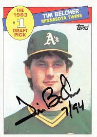 Amazon.com: Topps Tim Belcher Autographed Baseball Card (Oakland Athletics)  1985 Draft Pick #281 Rookie