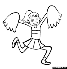 Some tips for printing these coloring pages: Cheerleading Coloring Pages Cheerleader Free Image Download