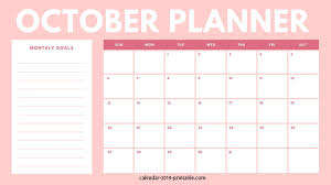 October 2019 Planner October October2019 October2019calendar Monthly Planner Template Calendar Template Monthly Planner