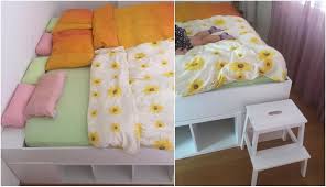 Diese Familienbett Bauanleitung Zeigt Ihnen Wie Sie Sich Schnell Und Einfach Aus Ein Paar Regalen Ein Gemutliches Fami Kallax Bett Bett Selber Machen Diy Bett