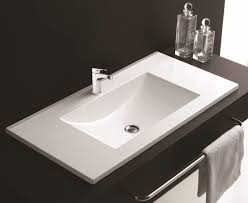 750mm inset basin ceramic white modern