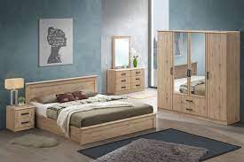 Our king size bedroom collections feature the eastern king size bed, dresser and matching mirror, chest of drawers and two nightstands to complete manufacturer: Buy Raymond Bedroom Set King 180x200 Summer Oak Online At Best Price In Uae Danube Home