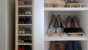 Cut the clothes hangers, turning their ends into spirals, on which you will be able to place your shoes. Shoe Storage Archives Ikea Hackers