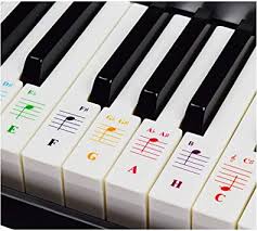 Diese noten sollte man beim keyboard lernen sich mit der zeit aneignen. Klavieraufkleber Fur Keyboards Mit 49 61 76 88 Tasten Transparent Und Entfernbar Amazon De Musikinstrumente